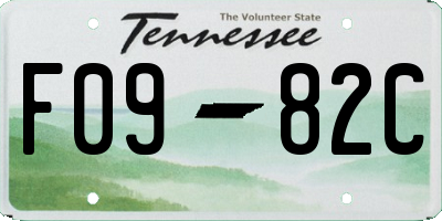 TN license plate F0982C