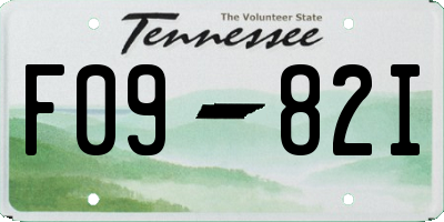 TN license plate F0982I