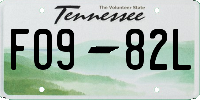 TN license plate F0982L