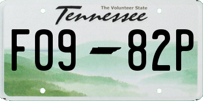 TN license plate F0982P