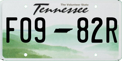 TN license plate F0982R