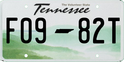 TN license plate F0982T