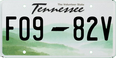 TN license plate F0982V