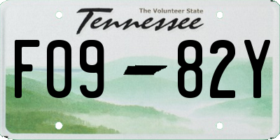 TN license plate F0982Y