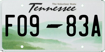 TN license plate F0983A