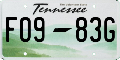 TN license plate F0983G