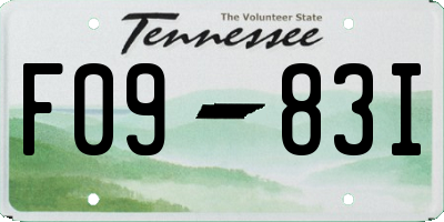 TN license plate F0983I