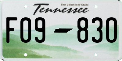 TN license plate F0983O
