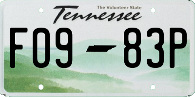 TN license plate F0983P