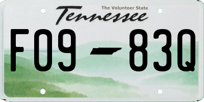 TN license plate F0983Q