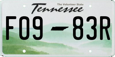 TN license plate F0983R