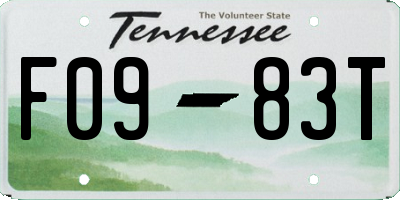 TN license plate F0983T