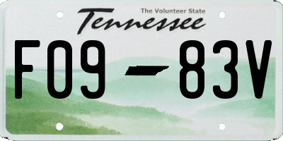 TN license plate F0983V