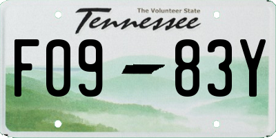 TN license plate F0983Y