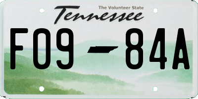 TN license plate F0984A