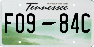 TN license plate F0984C