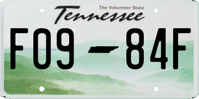 TN license plate F0984F