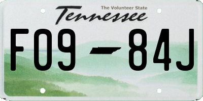 TN license plate F0984J