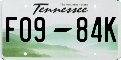 TN license plate F0984K