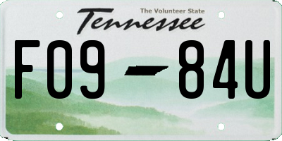 TN license plate F0984U