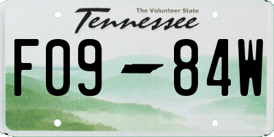TN license plate F0984W