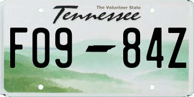 TN license plate F0984Z