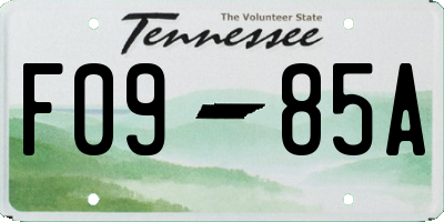 TN license plate F0985A