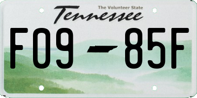 TN license plate F0985F