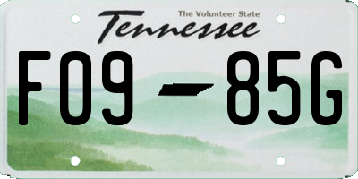 TN license plate F0985G