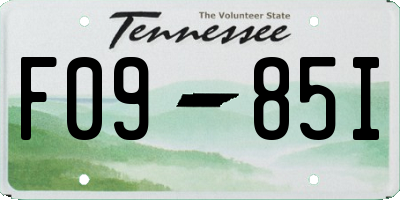 TN license plate F0985I