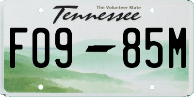 TN license plate F0985M