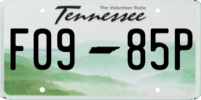 TN license plate F0985P