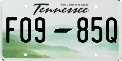 TN license plate F0985Q