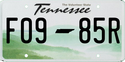 TN license plate F0985R