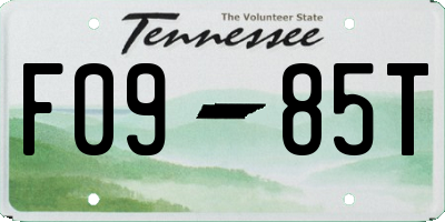 TN license plate F0985T
