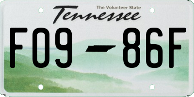 TN license plate F0986F
