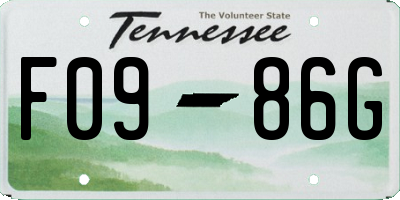 TN license plate F0986G