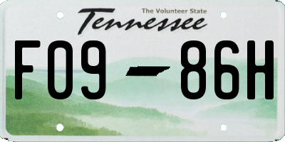 TN license plate F0986H