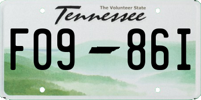 TN license plate F0986I