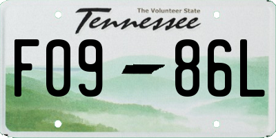 TN license plate F0986L
