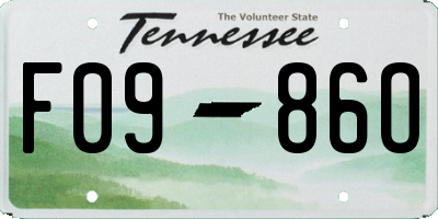 TN license plate F0986O