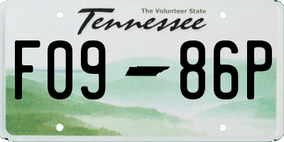 TN license plate F0986P