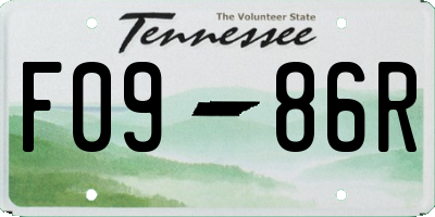 TN license plate F0986R