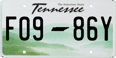 TN license plate F0986Y