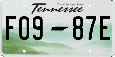 TN license plate F0987E