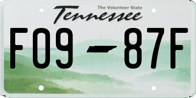 TN license plate F0987F