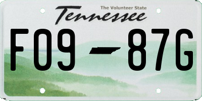 TN license plate F0987G