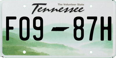 TN license plate F0987H