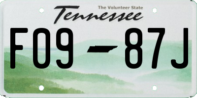 TN license plate F0987J