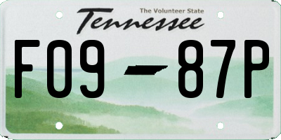 TN license plate F0987P